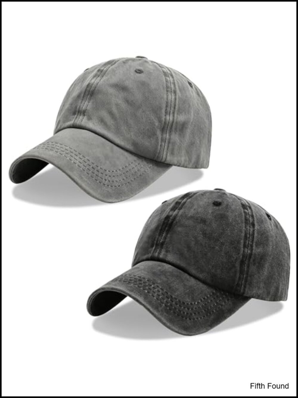 2 Pack Vintage Washed Cotton Baseball Caps Adjustable Low Profile Dad Hat Unisex